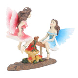 Fairy Statue Ornament Seesaw Figure Resin Realistic Figurine Decoration for Garden Home Living Room Office