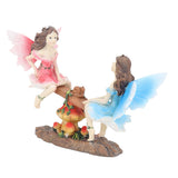 Fairy Statue Ornament Seesaw Figure Resin Realistic Figurine Decoration for Garden Home Living Room Office - Low Angle