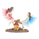 Fairy Statue Ornament Seesaw Figure Resin Realistic Figurine Decoration for Garden Home Living Room Office