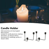 2 Pcs 3 Arm Candle Holder Black Simple Modern Candlestick Holder Decorative Candelabra for Wedding Party