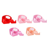 5 Roll Solid Color Ribbon 4cm Double Face Satin Ribbon for DIY Handcraft Gift Packaging 5 Colors