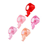 5 Roll Solid Color Ribbon 4cm Double Face Satin Ribbon for DIY Handcraft Gift Packaging 5 Colors