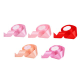 5 Roll Solid Color Ribbon 4cm Double Face Satin Ribbon for DIY Handcraft Gift Packaging 5 Colors