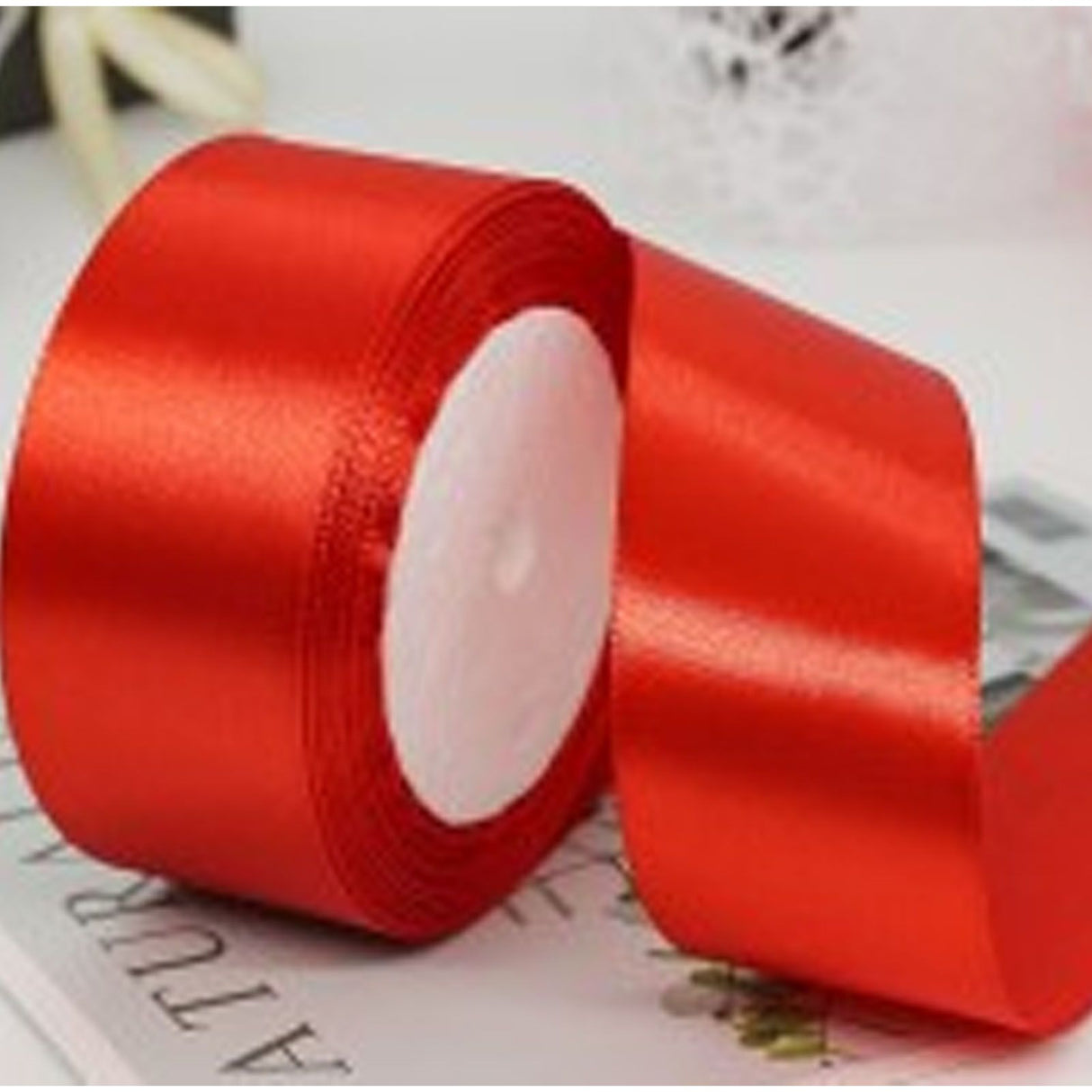 5 Roll Solid Color Ribbon 4cm Double Face Satin Ribbon for DIY Handcraft Gift Packaging 5 Colors