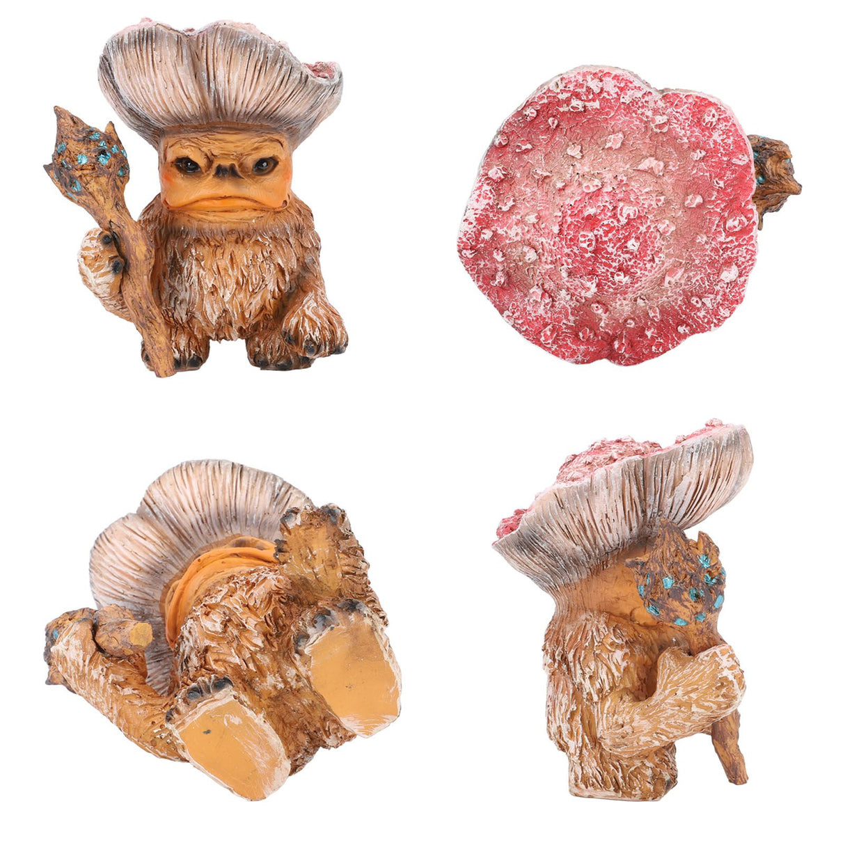 Fairy Mushroom Monster Resin Gothic Style Exquisite Vividly Detailed Outdoor Garden Statue for Lawn Yard Balcony A