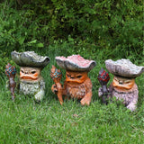Fairy Mushroom Monster Resin Gothic Style Exquisite Vividly Detailed Outdoor Garden Statue for Lawn Yard Balcony A