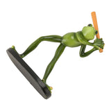 Frog Statue Resin Sports Frog Figurine Decor Sculpture Statue Crafts for Outdoor Garden Patio Lawn Bonsai Porch Play Baseball