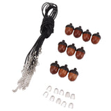 10PCS Wooden Nut Acorn Pendant Necklace Acorn Box Clasp Nylon Cord Kits DIY Pendant Decorations for Women Men Daily Party