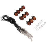 10PCS Wooden Nut Acorn Pendant Necklace Acorn Box Clasp Nylon Cord Kits DIY Pendant Decorations for Women Men Daily Party
