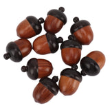 10PCS Wooden Nut Acorn Pendant Necklace Acorn Box Clasp Nylon Cord Kits DIY Pendant Decorations for Women Men Daily Party