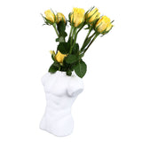 Men Body Vase Pottery Flower Vase Polished Compact Versatile Decor for Home Desk Office Living Room - Rear View