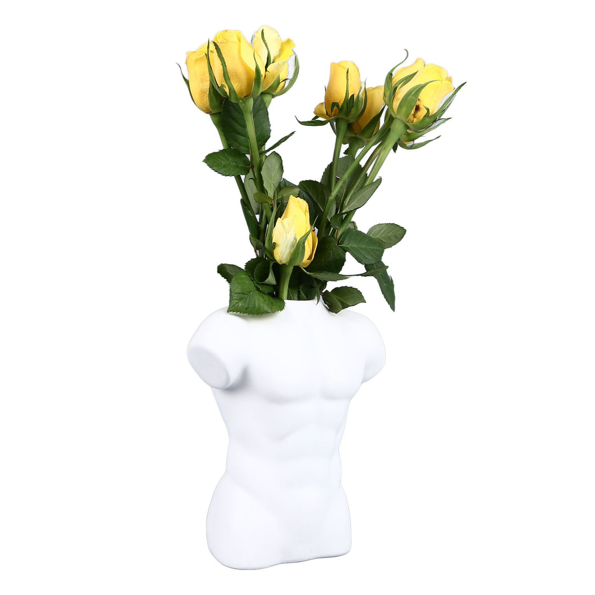 Men Body Vase Pottery Flower Vase Polished Compact Versatile Decor for Home Desk Office Living Room