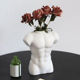 Men Body Vase Pottery Flower Vase Polished Compact Versatile Decor for Home Desk Office Living Room