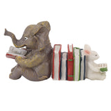 Figurine Statue Ornament Elephant Bunny Reading Resin Long Lasting Garden Sculpture Decor for Desk Outdoor Yard Office