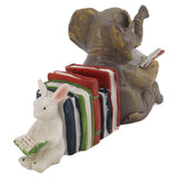 Figurine Statue Ornament Elephant Bunny Reading Resin Long Lasting Garden Sculpture Decor for Desk Outdoor Yard Office