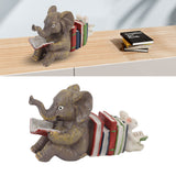 Figurine Statue Ornament Elephant Bunny Reading Resin Long Lasting Garden Sculpture Decor for Desk Outdoor Yard Office - Extra Image