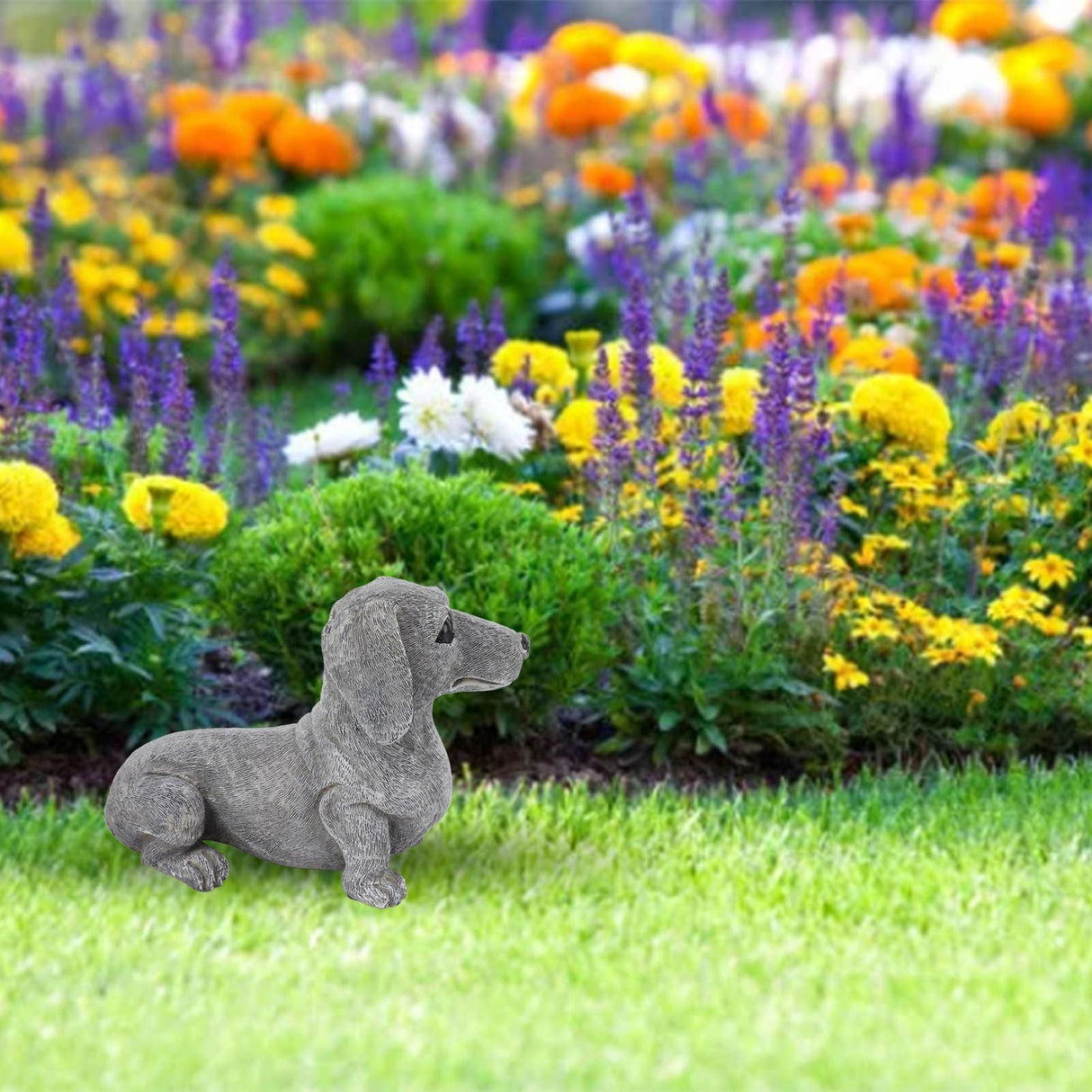 Dachshund Figurine Resin Dachshund Sculpture Outdoor Statue Ornament Dog Lover Gift For Garden Patio Lawn Courtyard Home Desktop Decoration
