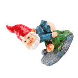 Dwarf Decorative Ornaments Durable Resin Decor Cute Gnome Figure Decorations for Home Outside Yard Decor - Side View