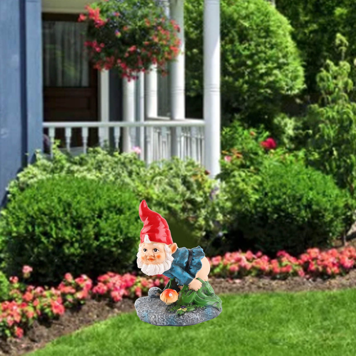 Dwarf Decorative Ornaments Durable Resin Decor Cute Gnome Figure Decorations for Home Outside Yard Decor