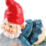 Dwarf Decorative Ornaments Durable Resin Decor Cute Gnome Figure Decorations for Home Outside Yard Decor - Extra Image