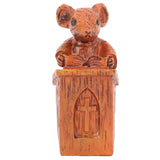 Church Mouse Statue Easy To Clean Brown Resin Church Mouse Resin Sculpture for Home