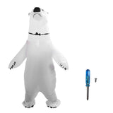Inflatable Polar Bear Costume Reinforced Stitching Lightweight Reusable Waterproof Blow Up Animal Costumes for Halloween Cosplay