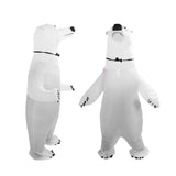 Inflatable Polar Bear Costume Reinforced Stitching Lightweight Reusable Waterproof Blow Up Animal Costumes for Halloween Cosplay - Side View