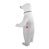 Inflatable Polar Bear Costume Reinforced Stitching Lightweight Reusable Waterproof Blow Up Animal Costumes for Halloween Cosplay - Close-Up Angle