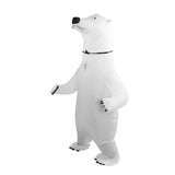 Inflatable Polar Bear Costume Reinforced Stitching Lightweight Reusable Waterproof Blow Up Animal Costumes for Halloween Cosplay - Low Angle