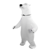 Inflatable Polar Bear Costume Reinforced Stitching Lightweight Reusable Waterproof Blow Up Animal Costumes for Halloween Cosplay - Extra Image