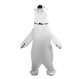 Inflatable Polar Bear Costume Reinforced Stitching Lightweight Reusable Waterproof Blow Up Animal Costumes for Halloween Cosplay