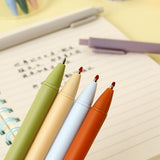 Gel Pen for Kids Students Adults Black Ink Medium Point Pressing Retractable Smooth Writing Pen for Journaling Note Taking Cute Office School Supplies Tawny