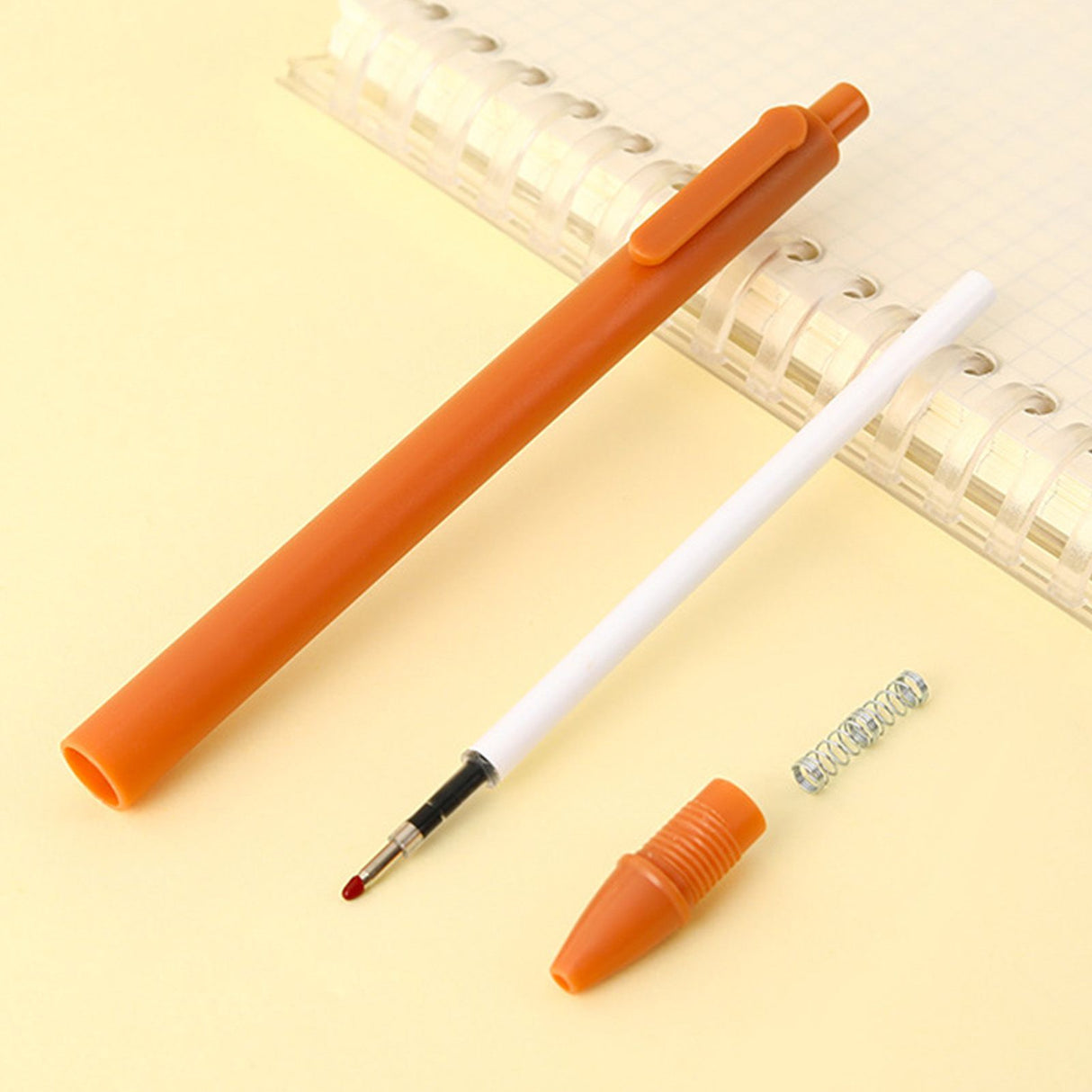 Gel Pen for Kids Students Adults Black Ink Medium Point Pressing Retractable Smooth Writing Pen for Journaling Note Taking Cute Office School Supplies Tawny