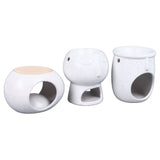 3Pcs Ceramic Tealight Candle Holder Oil Burner Wax Melt Oil Burner for Home Bedroom Decor Christmas Housewarming Gift - Front View