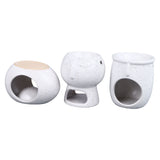3Pcs Ceramic Tealight Candle Holder Oil Burner Wax Melt Oil Burner for Home Bedroom Decor Christmas Housewarming Gift