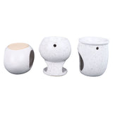 3Pcs Ceramic Tealight Candle Holder Oil Burner Wax Melt Oil Burner for Home Bedroom Decor Christmas Housewarming Gift