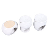 3Pcs Ceramic Tealight Candle Holder Oil Burner Wax Melt Oil Burner for Home Bedroom Decor Christmas Housewarming Gift - Close-Up Angle