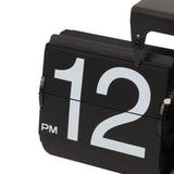 Digital Flip Down Clock Retro Automatic Turning Battery Operated Mechanical Clock for Home Room Office Decoration Black - Extra Image
