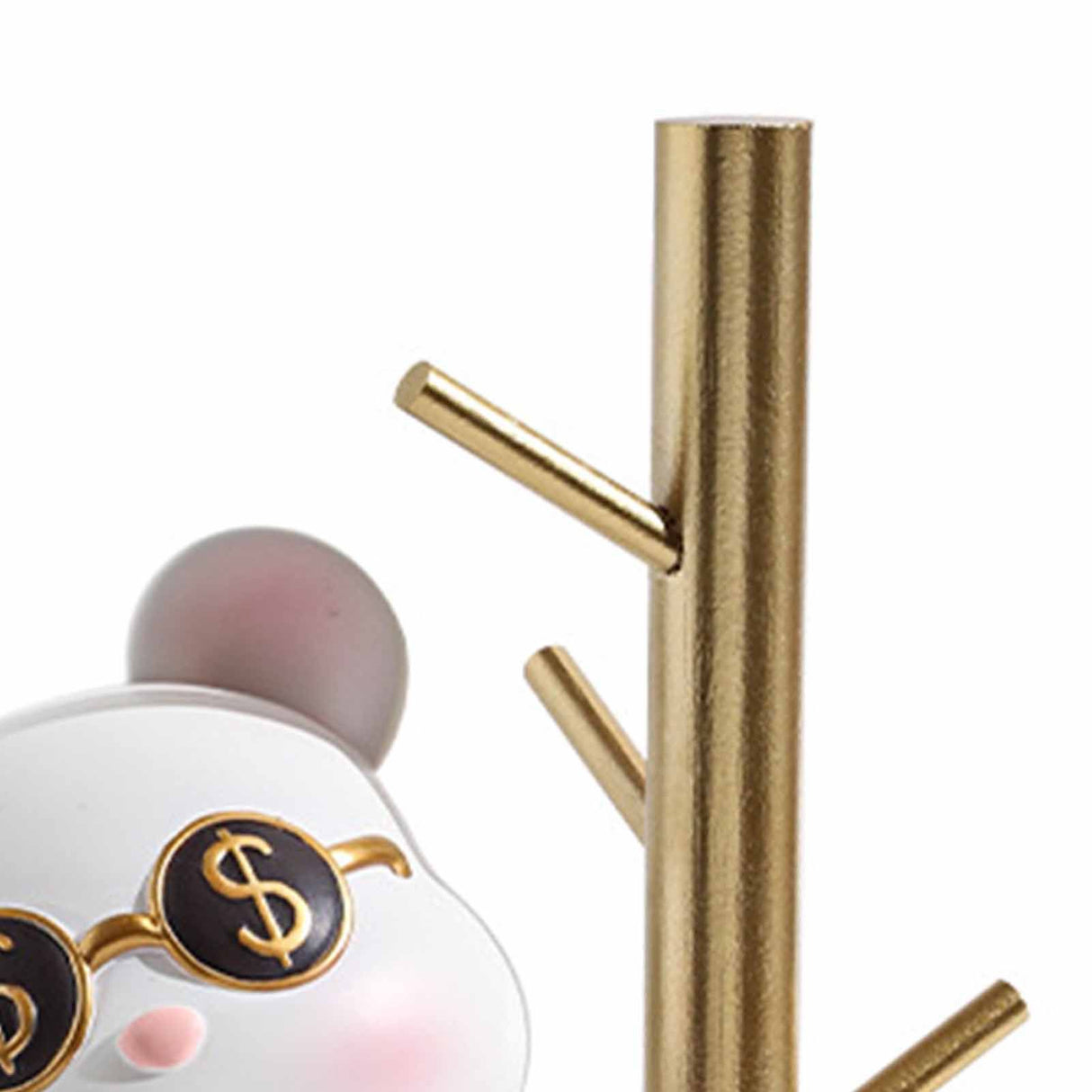 Entryway Key Storage Ornament Cartoon Cute Entryway Key Holder Ornament with Tray for Home Bedroom Alluring Bear 31.5x15x27cm