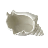 White Ceramic Conch Shell Conch Shape Ceramic Jewelry Tray Ocean Style Earrings Necklace Storage Dish Decorative Key Bowl