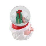 Lighted Christmas Crystal Ball Resin Cute Battery Powered Desktop Christmas Globe Decor Ornament for Home Party Gifts Present