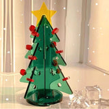 Acrylic Christmas Tree DIY Kit Mini Simple Installation Desktop Christmas Tree for Gift Decoration S 80x110mm - Extra Image
