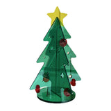 Acrylic Christmas Tree DIY Kit Mini Simple Installation Desktop Christmas Tree for Gift Decoration M 145x195mm