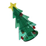 Acrylic Christmas Tree DIY Kit Mini Simple Installation Desktop Christmas Tree for Gift Decoration M 145x195mm - Front View