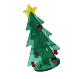Acrylic Christmas Tree DIY Kit Mini Simple Installation Desktop Christmas Tree for Gift Decoration M 145x195mm - Side View