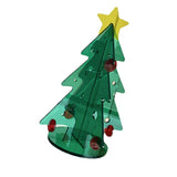 Acrylic Christmas Tree DIY Kit Mini Simple Installation Desktop Christmas Tree for Gift Decoration M 145x195mm