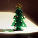 Acrylic Christmas Tree DIY Kit Mini Simple Installation Desktop Christmas Tree for Gift Decoration M 145x195mm - Extra Image