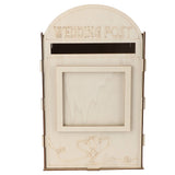 DIY Wooden Wedding Mailbox Post Box with Lock Key for Reception Wedding Anniversary Party Decoration JM01617 - Close-Up Angle