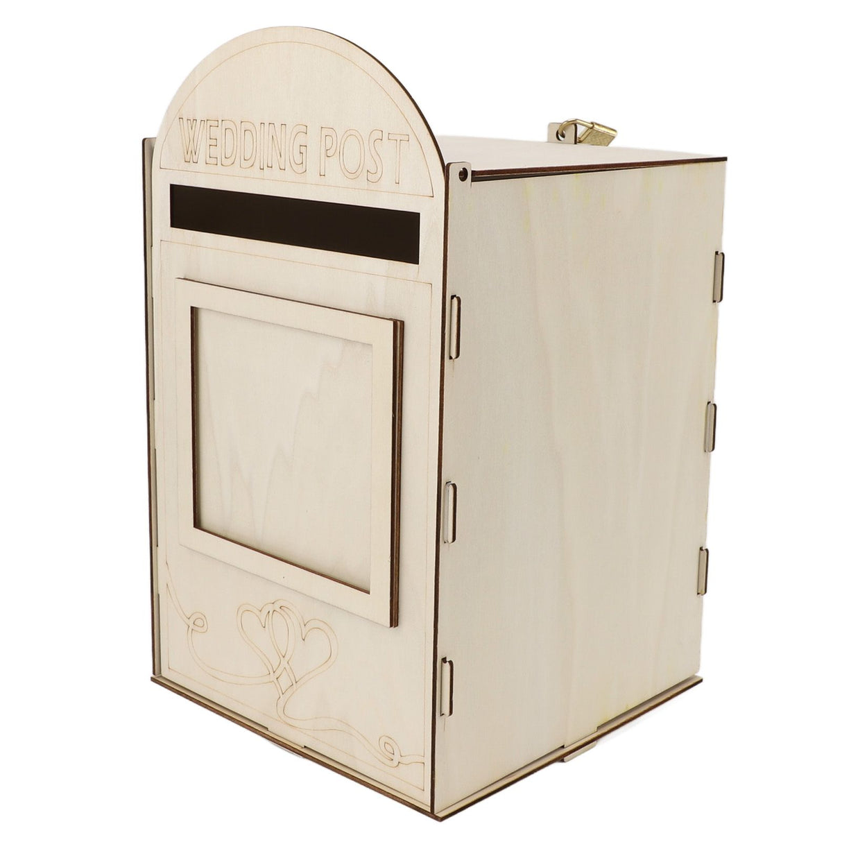 DIY Wooden Wedding Mailbox Post Box with Lock Key for Reception Wedding Anniversary Party Decoration JM01617