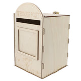 DIY Wooden Wedding Mailbox Post Box with Lock Key for Reception Wedding Anniversary Party Decoration JM01617